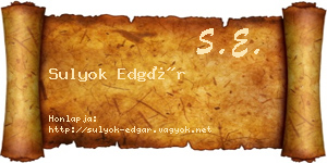 Sulyok Edgár névjegykártya